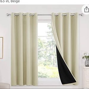Beige blackout curtains